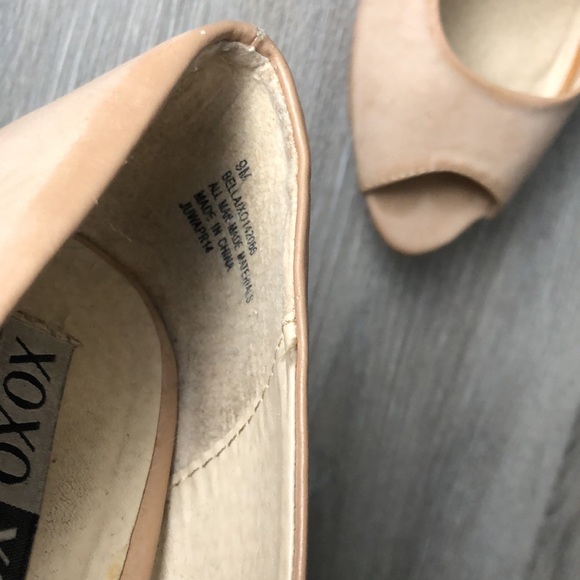 Nude peep toe platform pumps - Picture 4 of 4